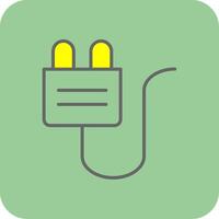 Plug Filled Yellow Icon vector