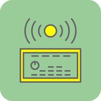 Sound System Filled Yellow Icon vector