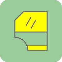 Car Door Filled Yellow Icon vector