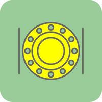 Ball Bearing Filled Yellow Icon vector