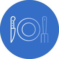 Fork Flat Bubble Icon vector