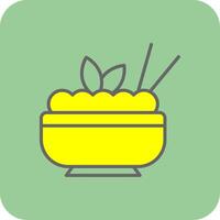 Macaroni Filled Yellow Icon vector