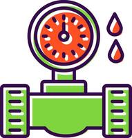 Water Meter filled Design Icon vector