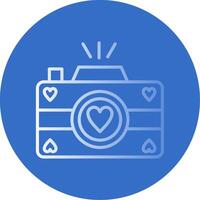 Photo Camera Flat Bubble Icon vector