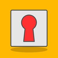 Keyhole Filled Shadow Icon vector