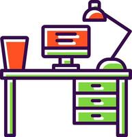 Work Table filled Design Icon vector