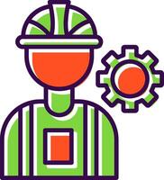 Consrtruction Worker filled Design Icon vector