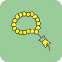 tasbih lleno amarillo icono vector