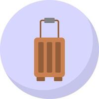 Suitcase Flat Bubble Icon vector