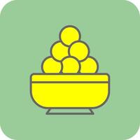 Laddu Filled Yellow Icon vector