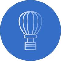 Hot Air Balloon Flat Bubble Icon vector