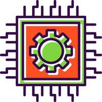 Processor filled Design Icon vector