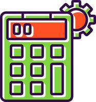 calculadora lleno diseño icono vector