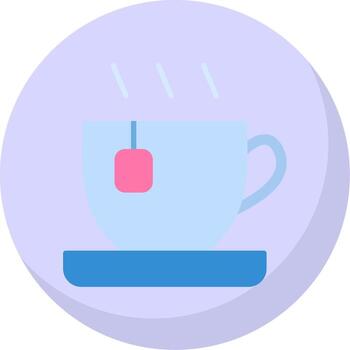 Tea Flat Bubble Icon vector