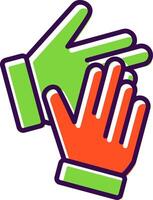 Clapping filled Design Icon vector