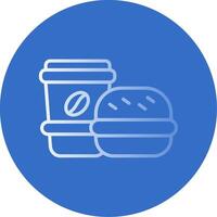 hamburguesa plano burbuja icono vector