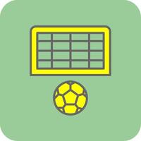 Football Goal Filled Yellow Icon vector