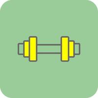 Barbell Filled Yellow Icon vector