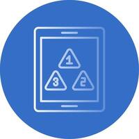 Tablet Flat Bubble Icon vector