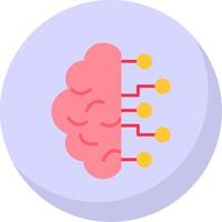 Brain Flat Bubble Icon vector