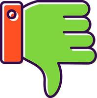 Dislike filled Design Icon vector