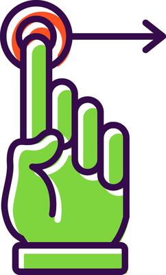 Hand Drag filled Design Icon
