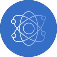 Atomic Flat Bubble Icon vector