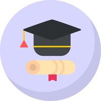 Graduation Flat Bubble Icon vector