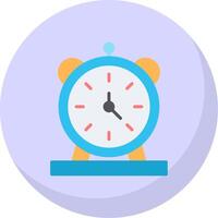 Alarm Clock Flat Bubble Icon vector