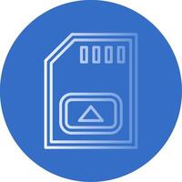 Memory Card Flat Bubble Icon vector