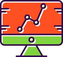 Stats filled Design Icon vector