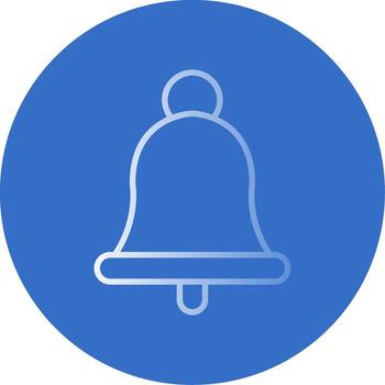 campana plano burbuja icono vector