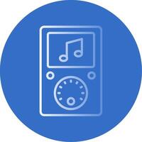 Music Player Flat Bubble Icon vector