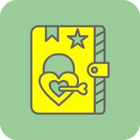 DIARY Filled Yellow Icon vector