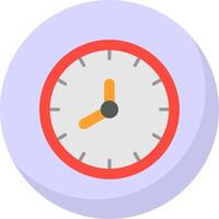 reloj plano burbuja icono vector