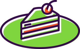 Piece Of Cake filled Design Icon vector