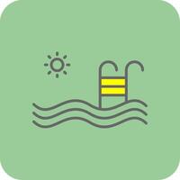 Ladder Filled Yellow Icon vector