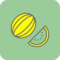 Watermelon Filled Yellow Icon vector