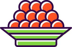 caviar lleno diseño icono vector