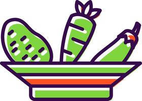 vegetales lleno diseño icono vector