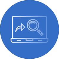 Magnifying Glass Flat Bubble Icon vector