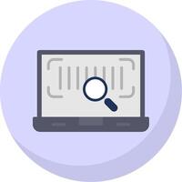 Barcode Flat Bubble Icon vector