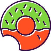 Doughnut filled Design Icon vector