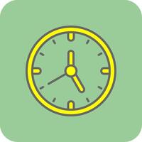 Clock Filled Yellow Icon vector