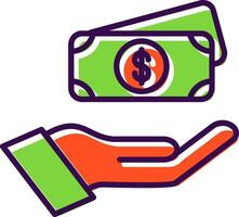 Money filled Design Icon vector