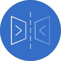 Reflect Flat Bubble Icon vector
