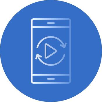 Sync Flat Bubble Icon vector
