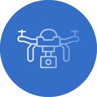 Drone Flat Bubble Icon vector