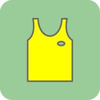 Tank Top Filled Yellow Icon vector