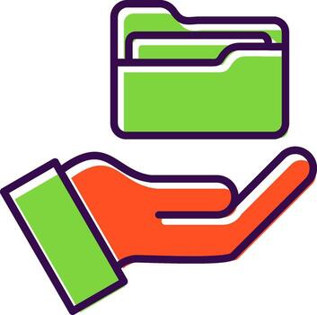 carpeta lleno diseño icono vector